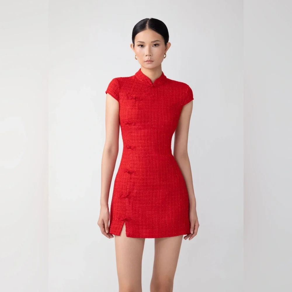 SAU LEE Natasha Dress in Red, brand new without tags, never worn, no flaws. - Picture 7 of 16